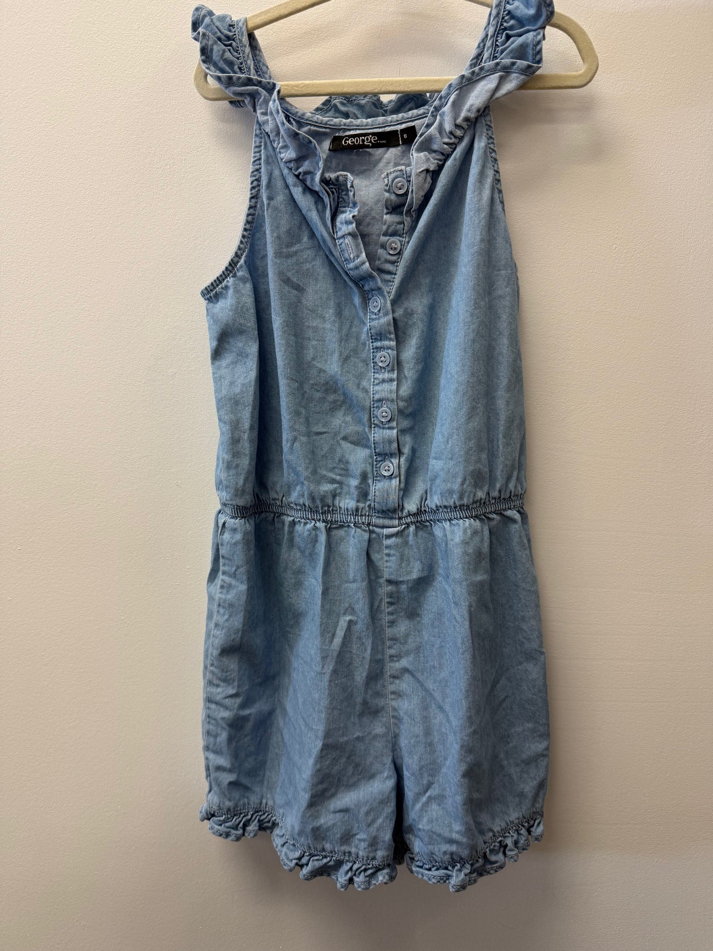 GEORGE DENIM COLOR ROMPER SIZE 8