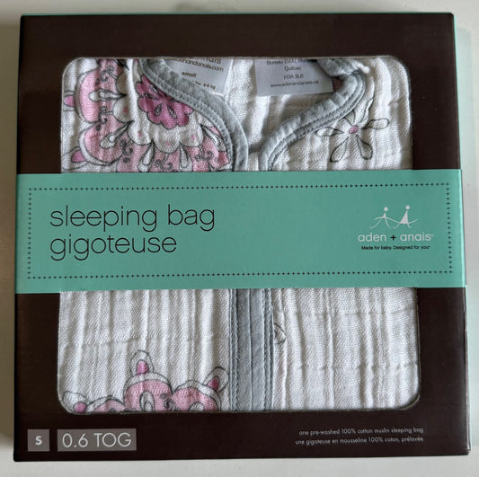 *New* Aden + Anais, White, Grey, and Pink Sleep Sack - 0-6 Months