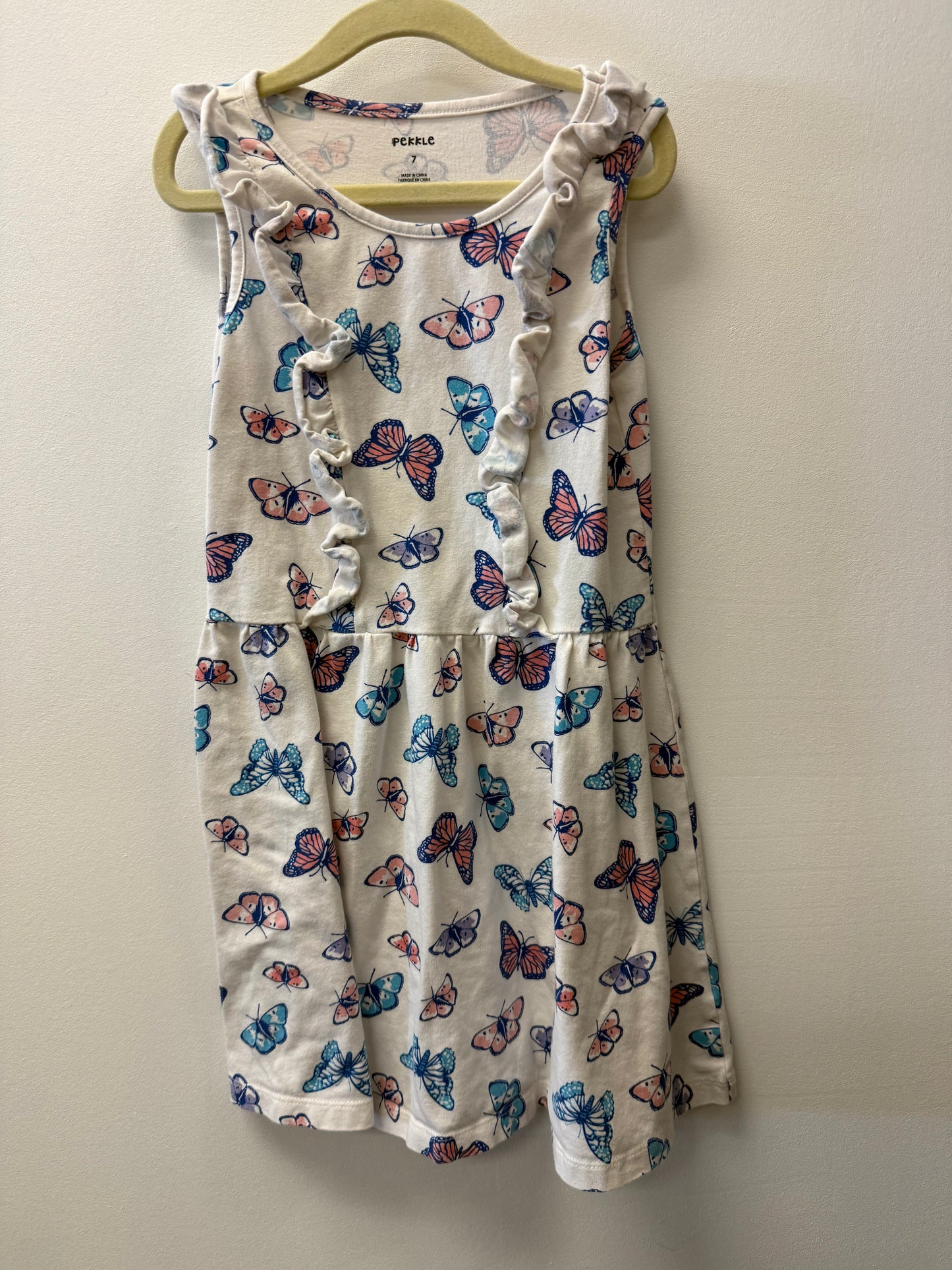 PEKKLE BUTTERFLY DRESS SIZE 7