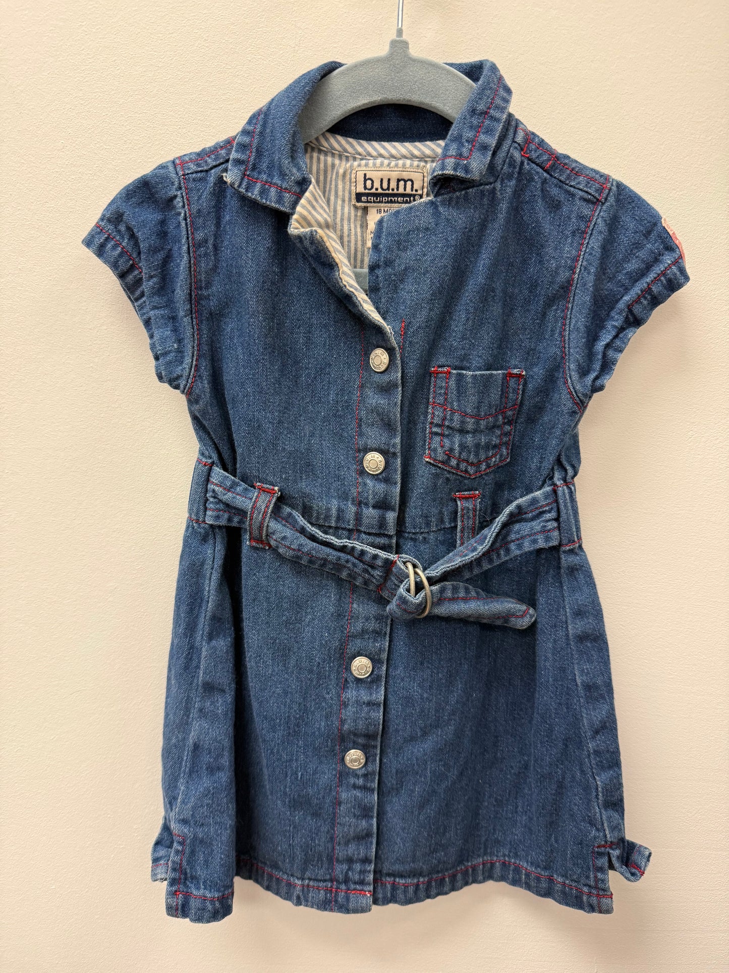 BUM EQUIPMENT DENIM DRESS SIZE 18M