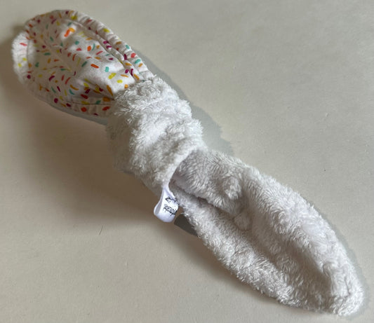 Paper Airplane, White and Sprinkle Pattern Teether