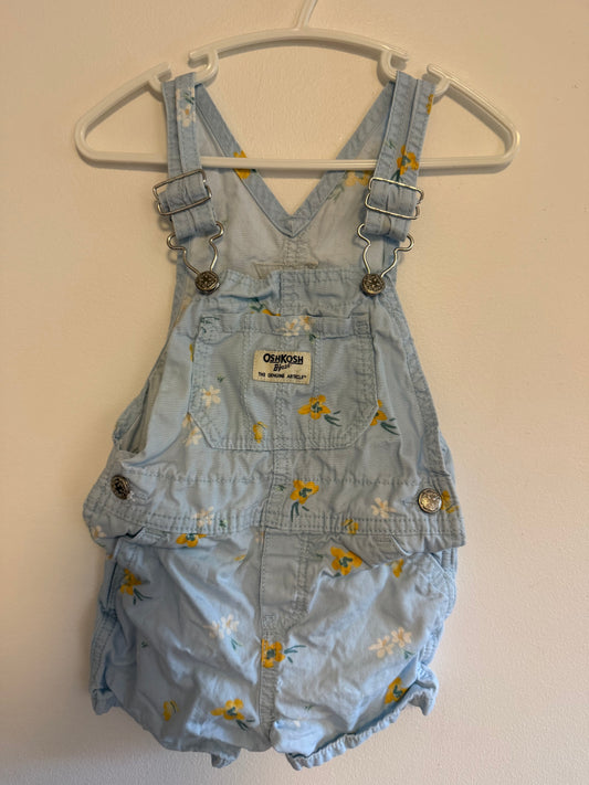 OSHKOSH FLORAL SHORTALLS SIZE 24M
