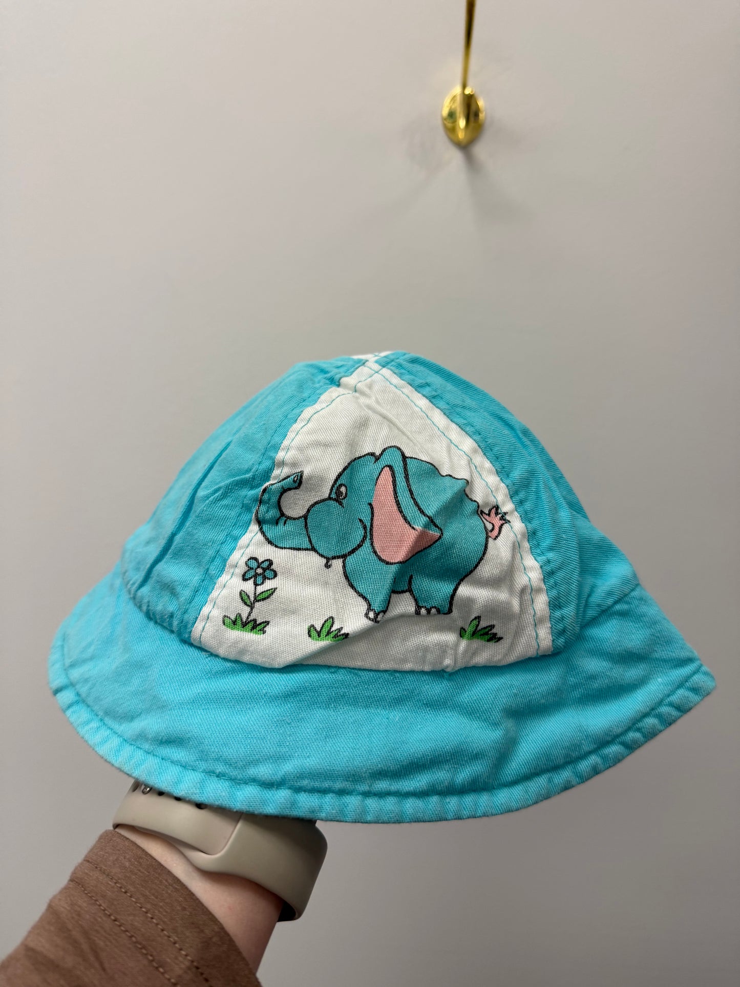 VINTAGE BLUE SUNHAT SIZE 0-12M