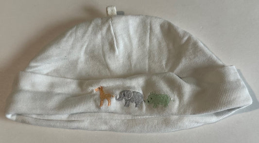 Carter's, White Animals Hat - 3 Months