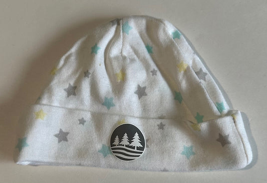 Gerber, White Stars Hat - Newborn