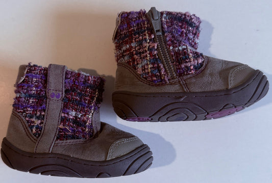 Unknown Brand, Purple and Brown Boots - Size 3T
