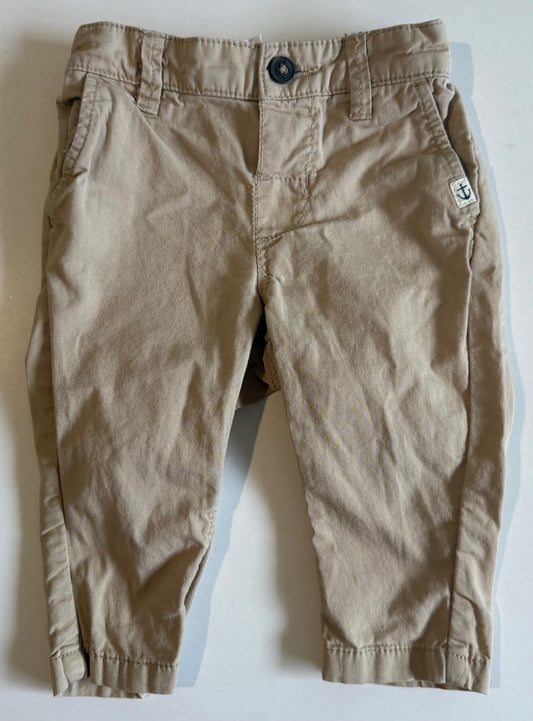 H&M, Beige Pants - 4-6 Months