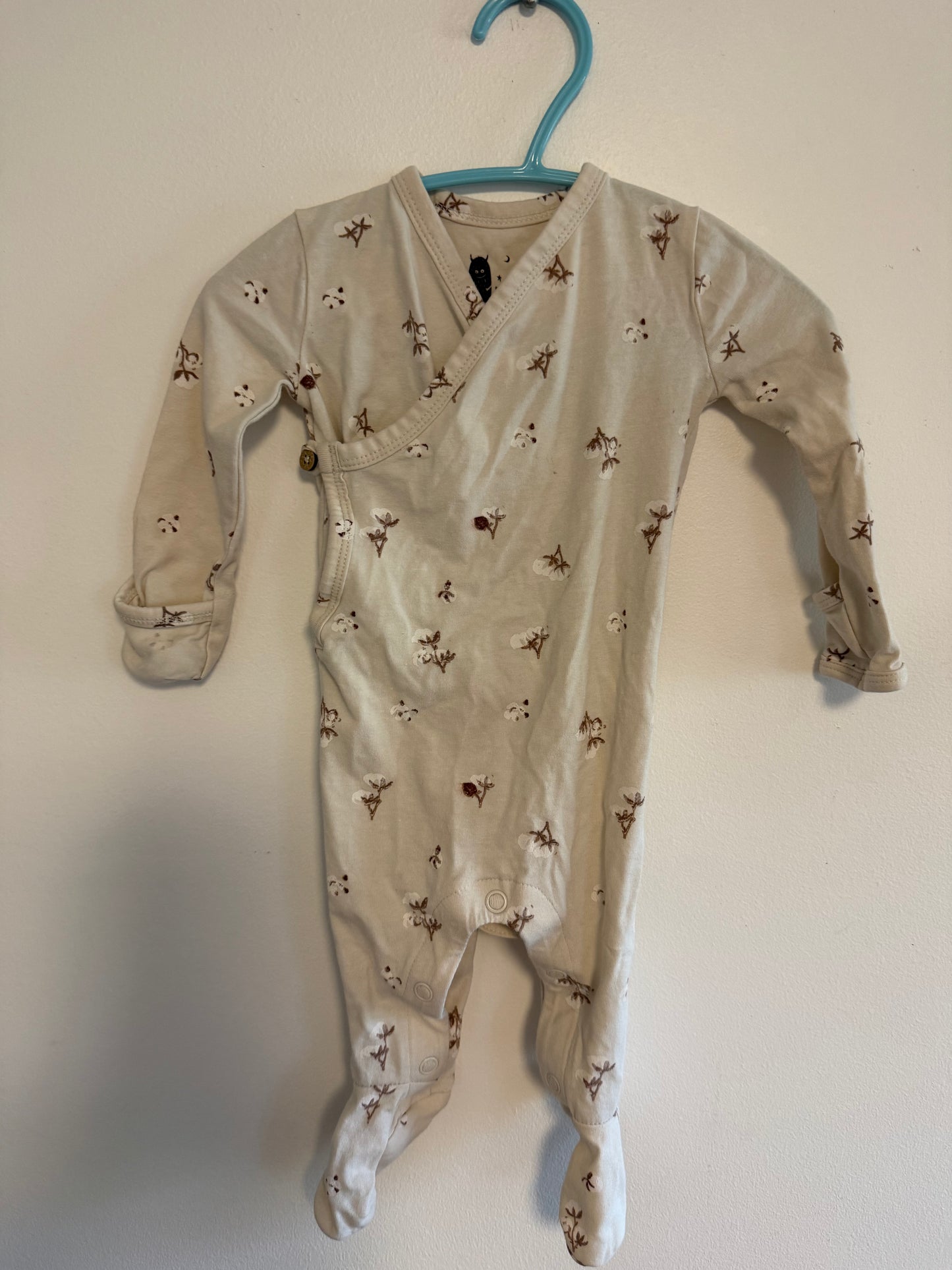 RISE LITTLE EARTHLING FLORAL SLEEPER SIZE 0-3