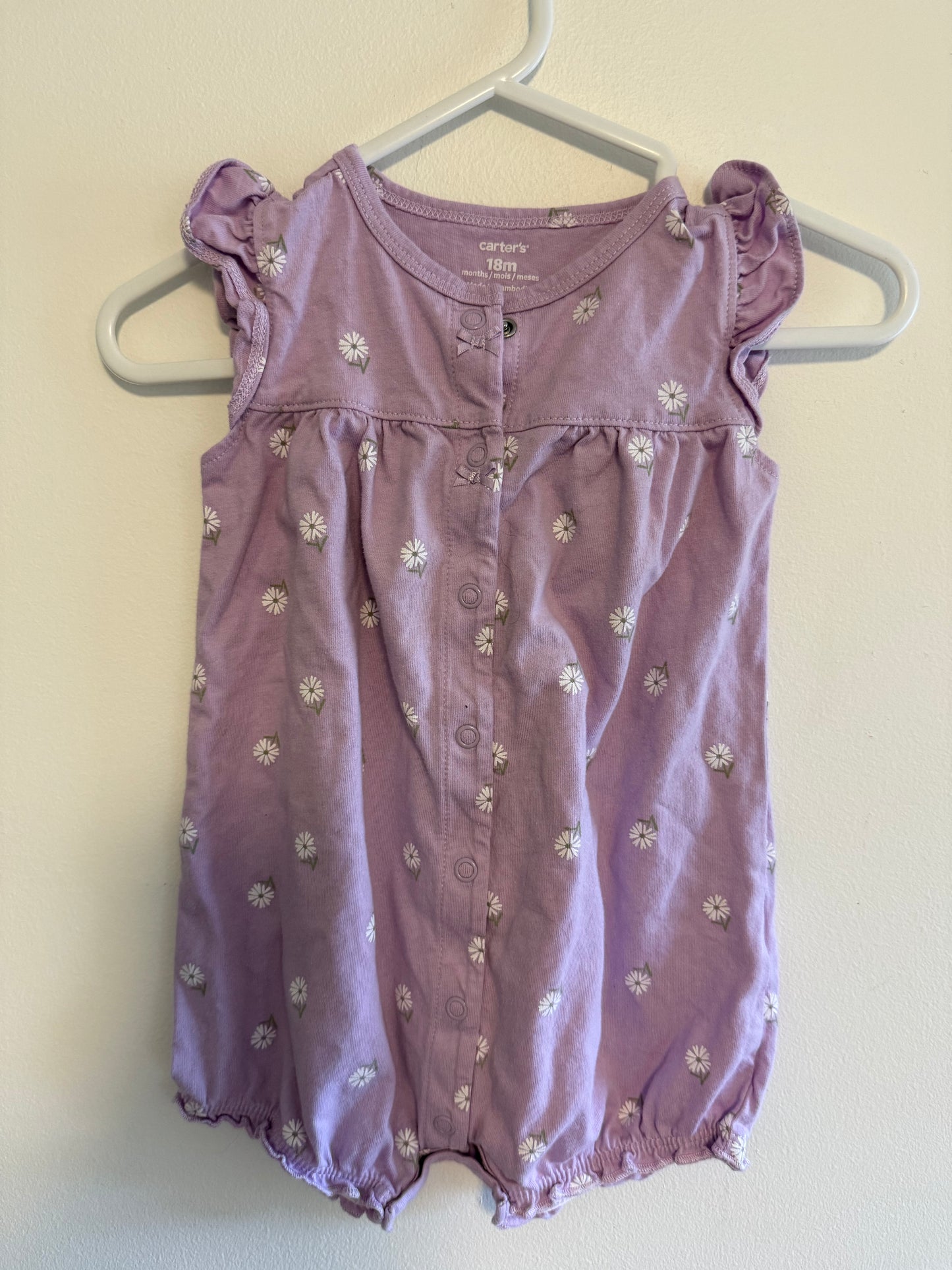 CARTERS PURPLE ROMPER SIZE 18M