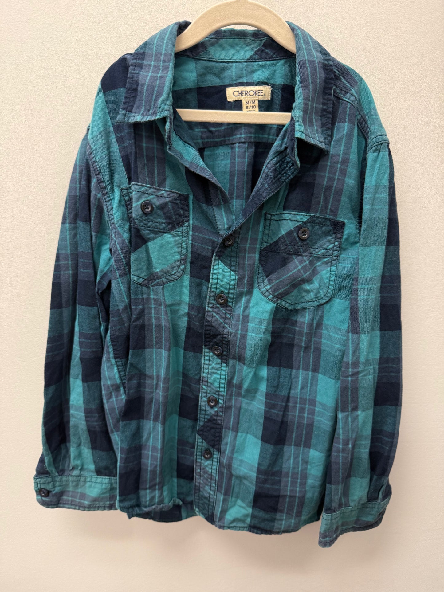 CHEROKEE BLUE PLAID SIZE 8-10