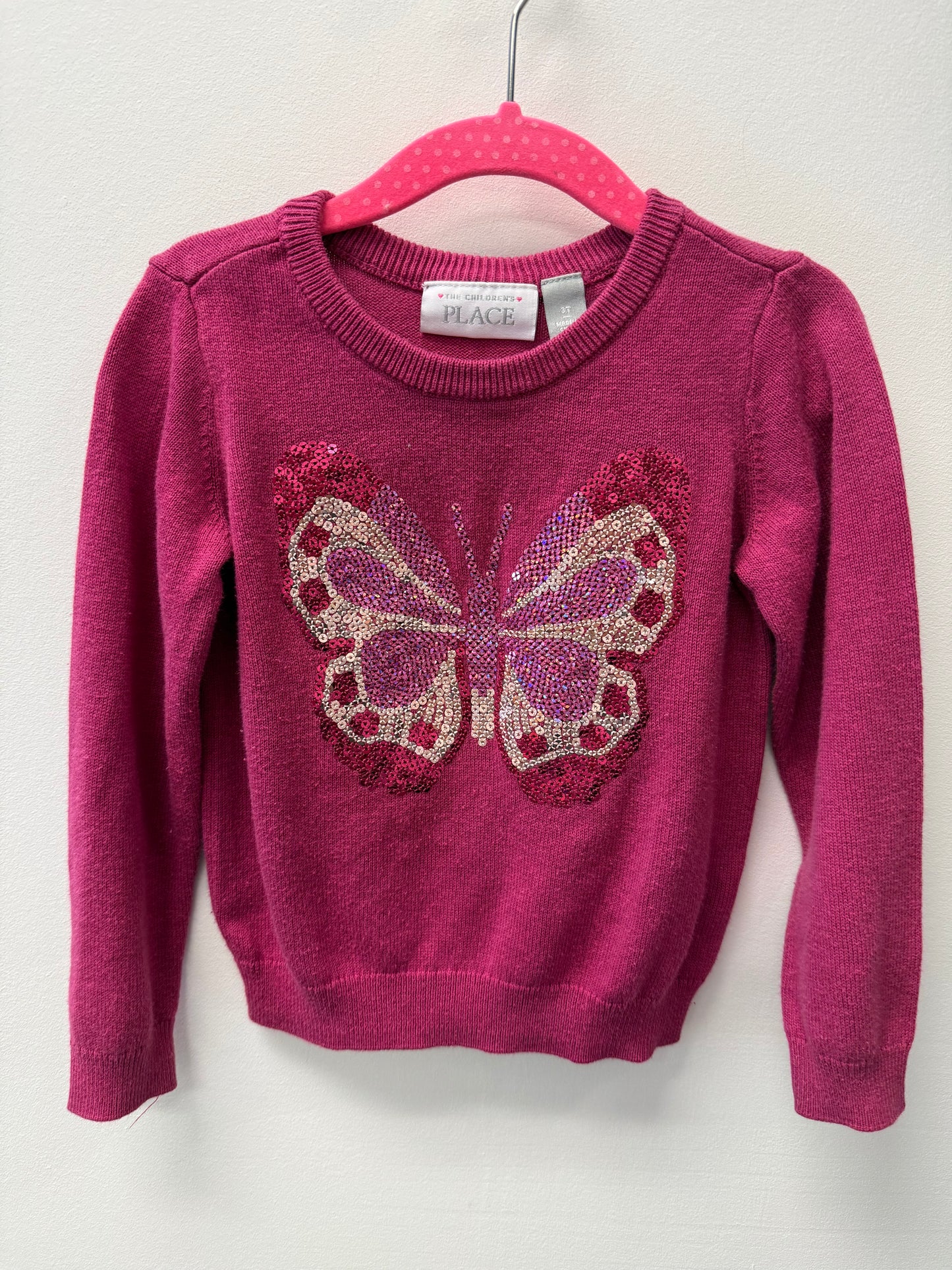 CHILDRENS PLACE BUTTERFLY SWEATER SIZE 3T