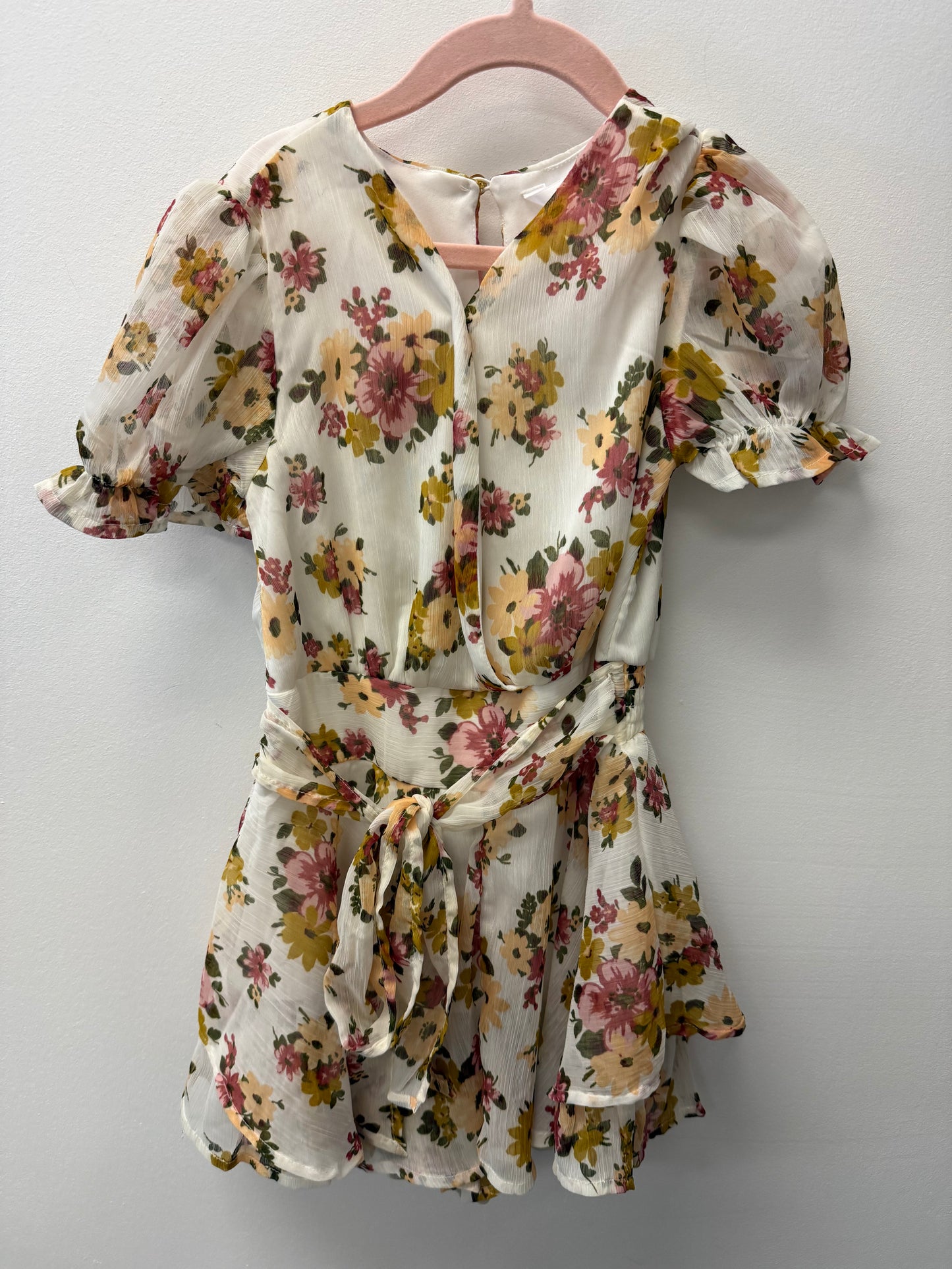 UKIDS FLORAL ROMPER SIZE 7-8