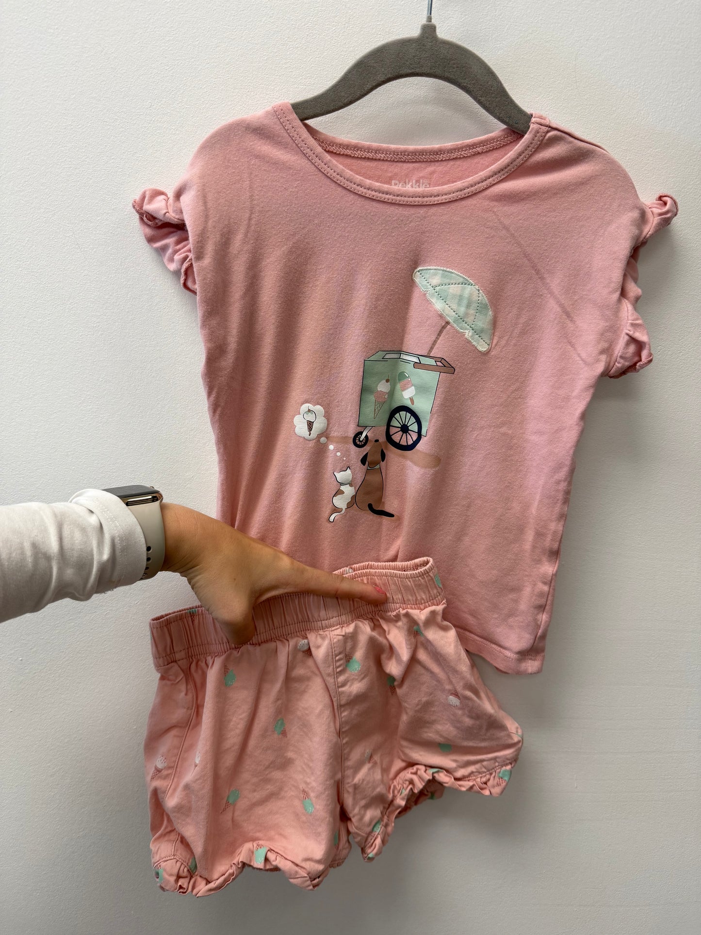 PEKKLE ICE CREAM SHORTS SET SIZE 4T