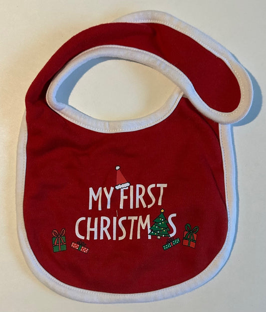 Bundles Baby Place, Red "My First Christmas" Bib