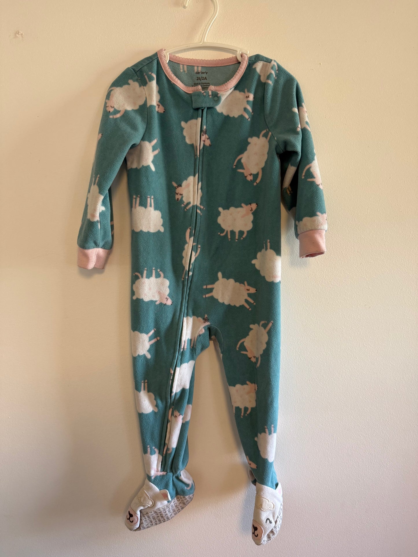 CARTERS FLEECE SHEEP SLEEPER SIZE 2T