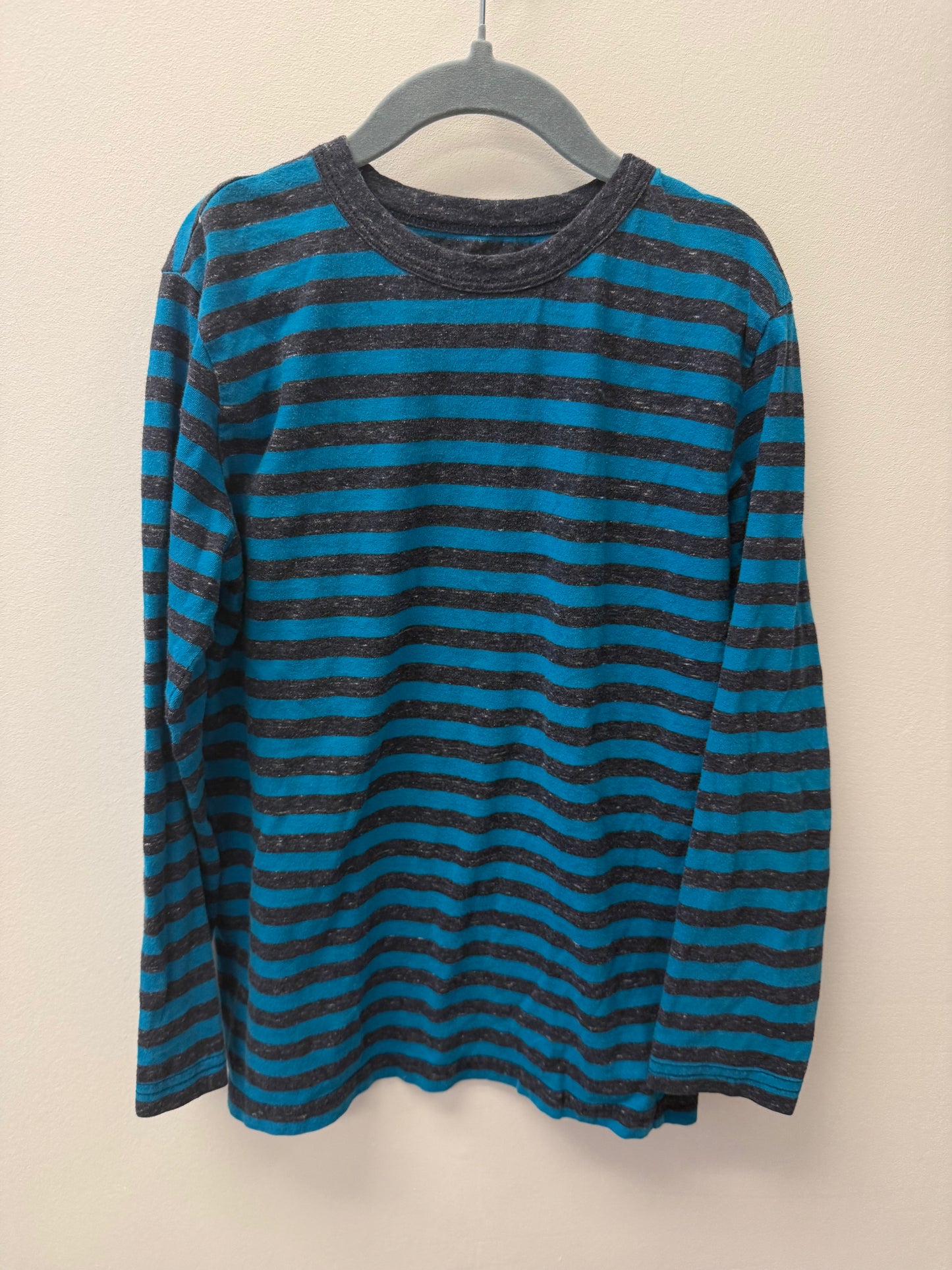 CHILDRENS PLACE BLUE STRIPPED SHIRT SIZE 7-8