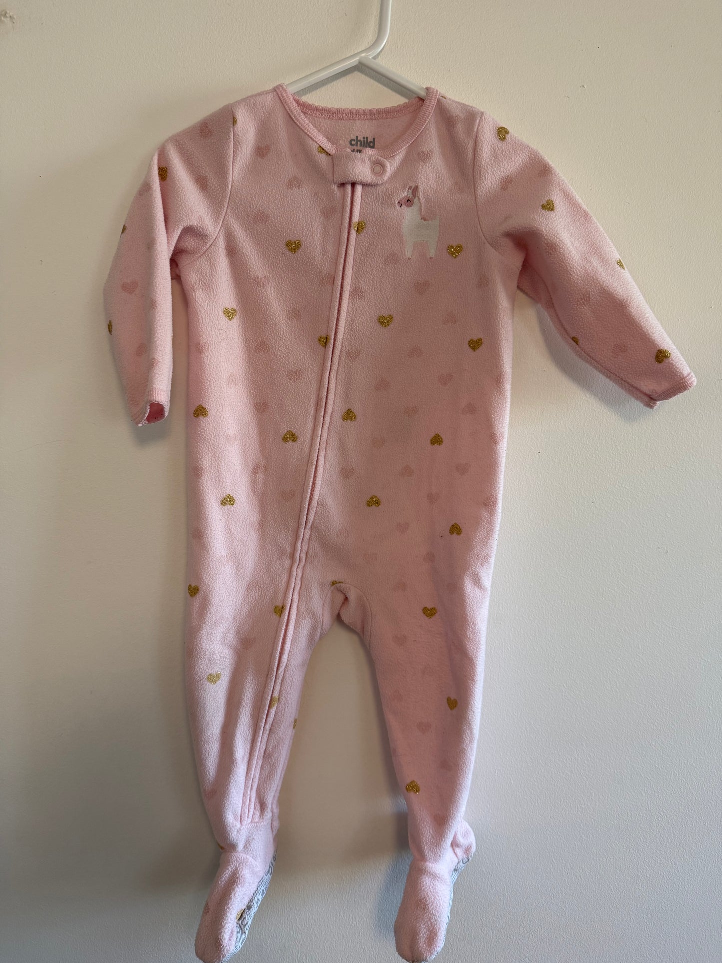 CARTERS FLEECE PINK SLEEPER SIZE 18M
