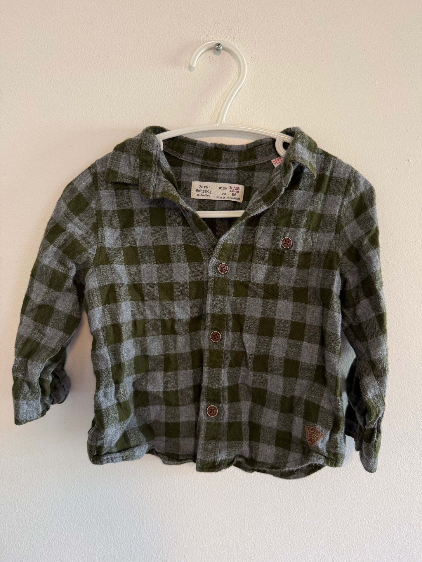 ZARA PLAID SIZE 12-18M