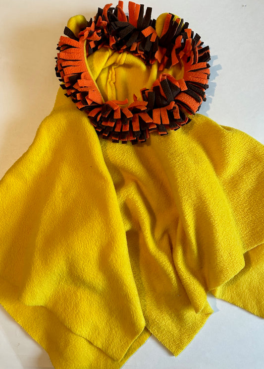 Unknown Brand, Yellow Lion Poncho - Size 2-5T