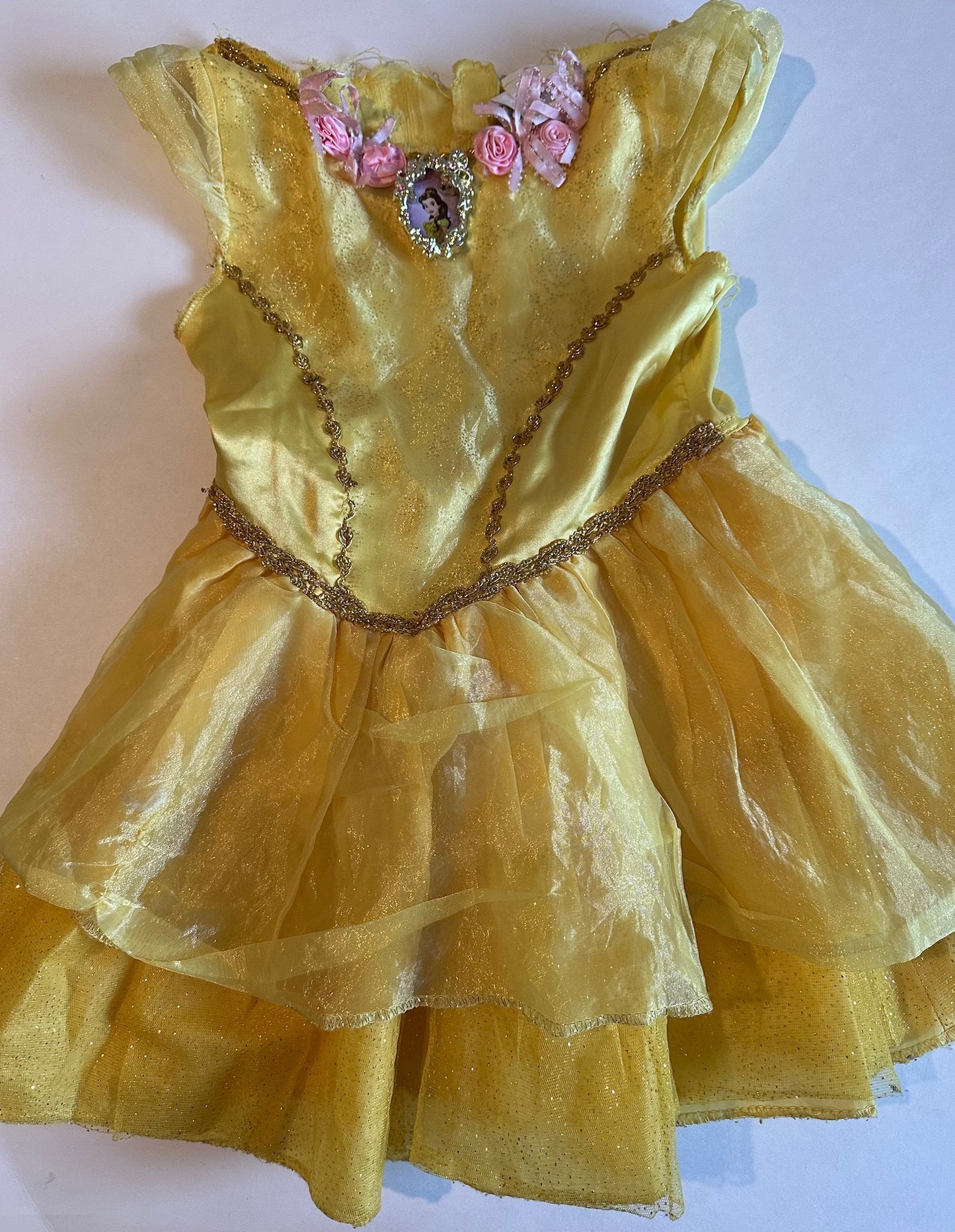 *Play* Disney, Yellow Belle Dress - Size 3T-4T