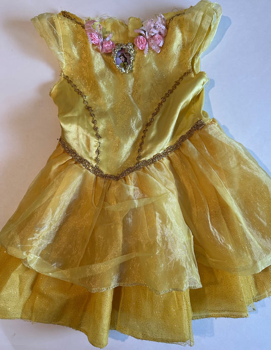 *Play* Disney, Yellow Belle Dress - Size 3T-4T