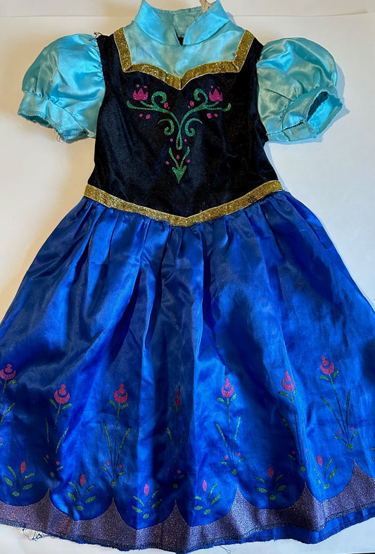 *Play* Frozen, Blue Anna Dress - Size 3T-4T