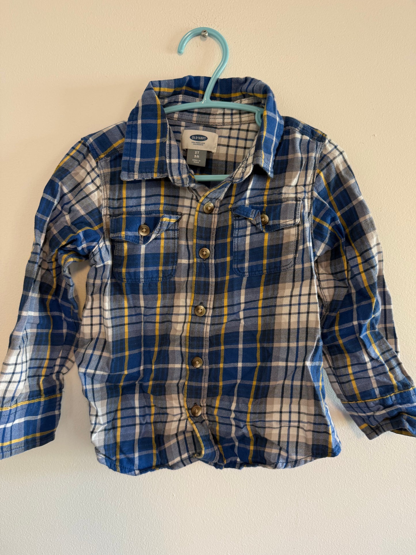 OLD NAVY BLUE BUTTON UP SIZE 3T
