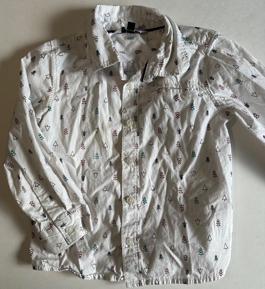 *Play* George, Button-Up Trees Shirt - Size 4T