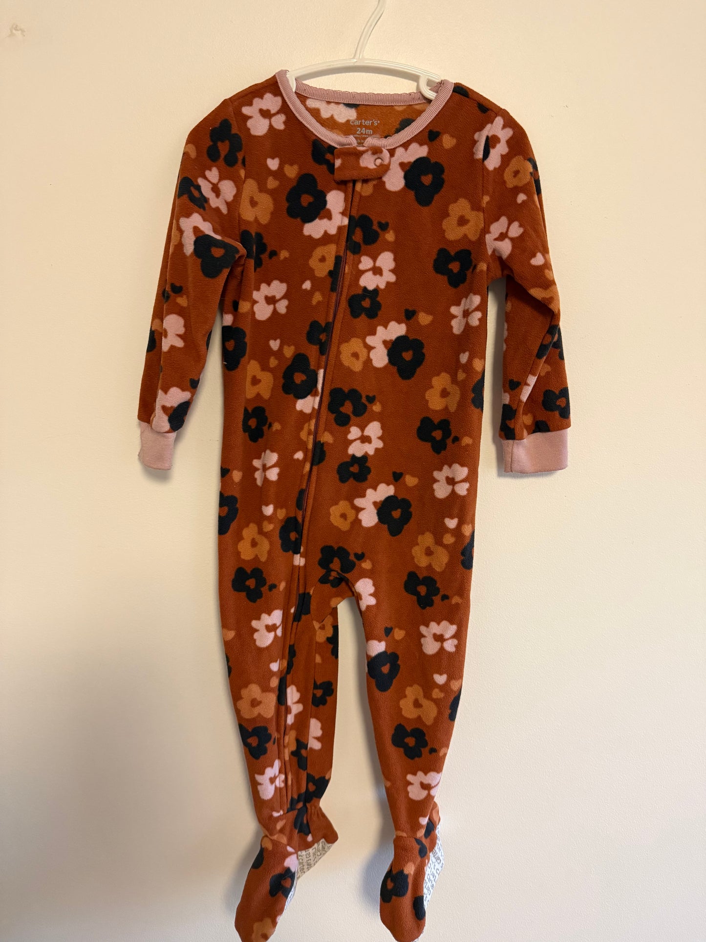 CARTERS FLEECE DAISY SLEEPER SIZE 24M