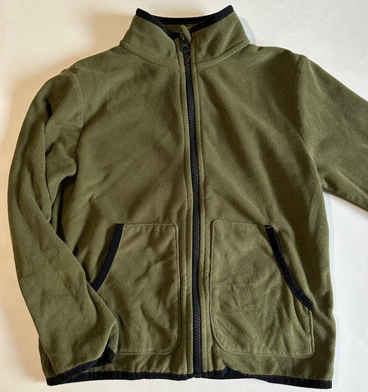 *Play* Joe Fresh, Fleece Olive Green Zip-Up - Size Small (6)