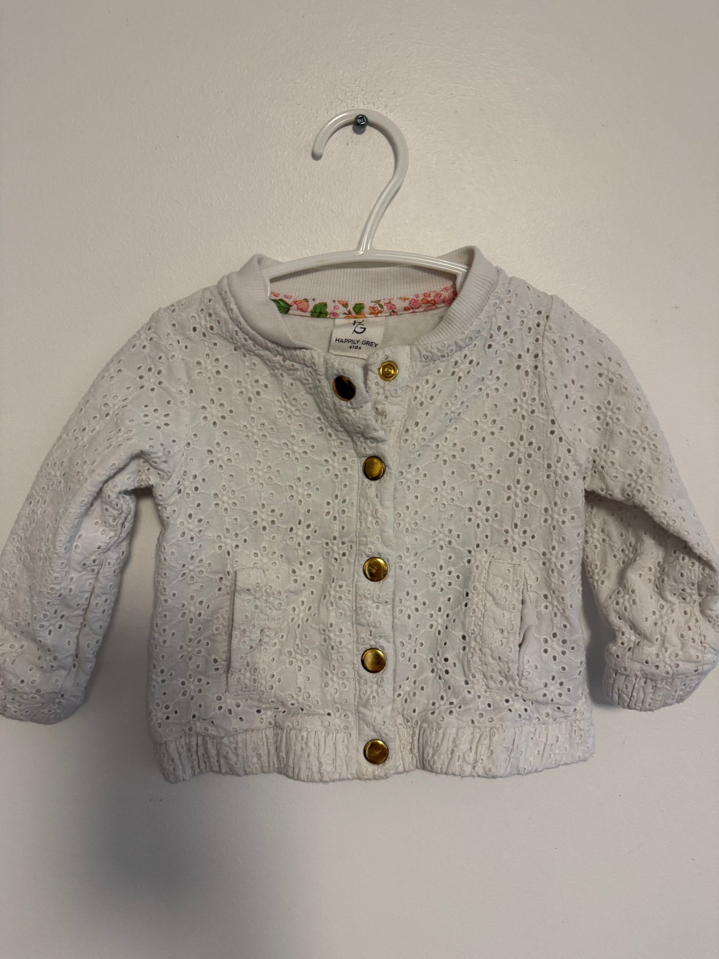 HAPPILY GREY LINED JACKET SIZE 12M