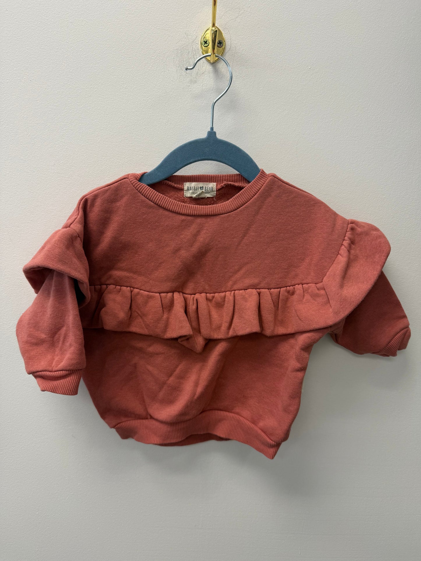 RABBIT + BEAR FRILLY CREW SIZE 12-18M