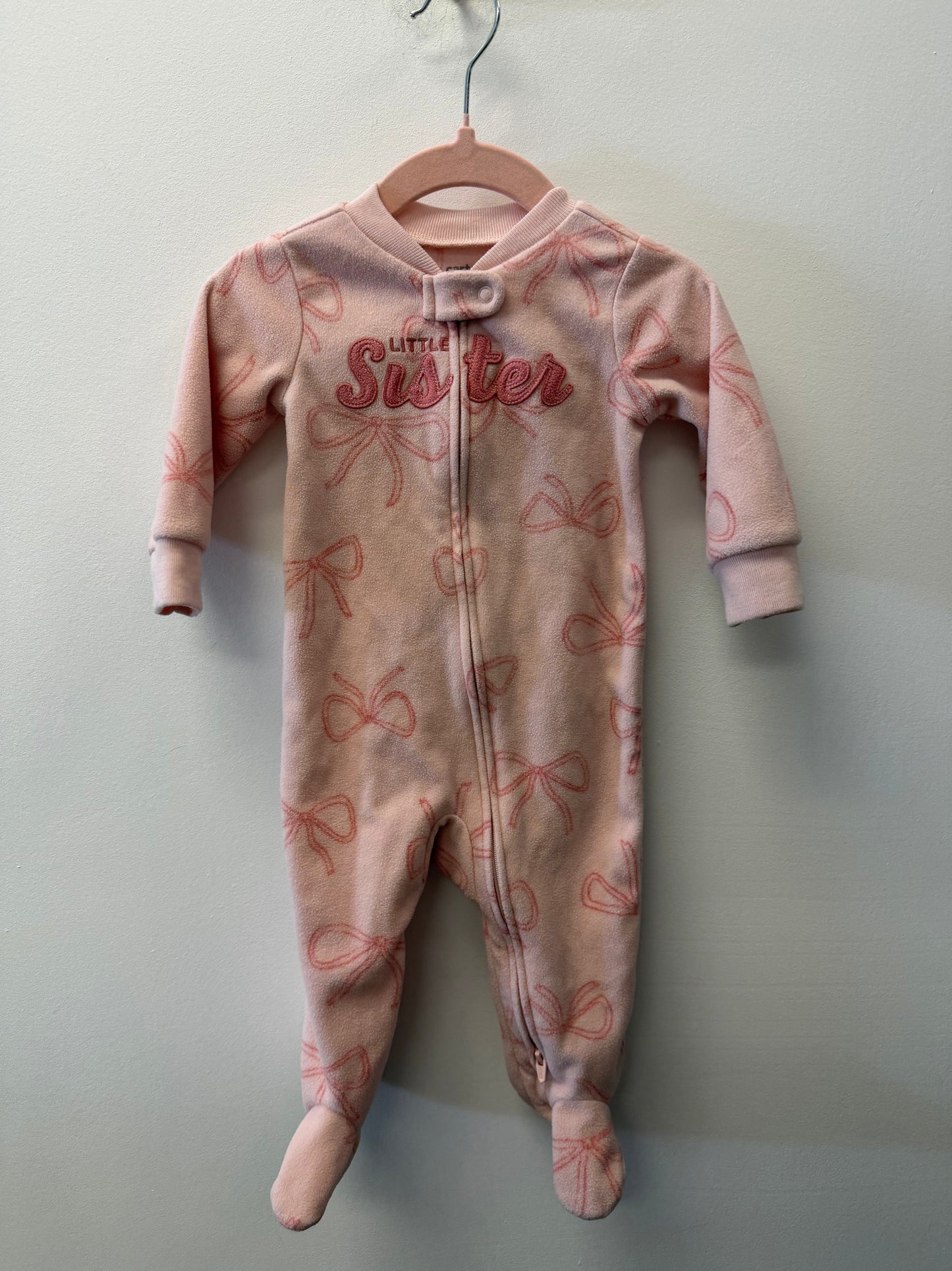 CARTERS FLEECE LITTLE SISTER SLEEPER SIZE 6M