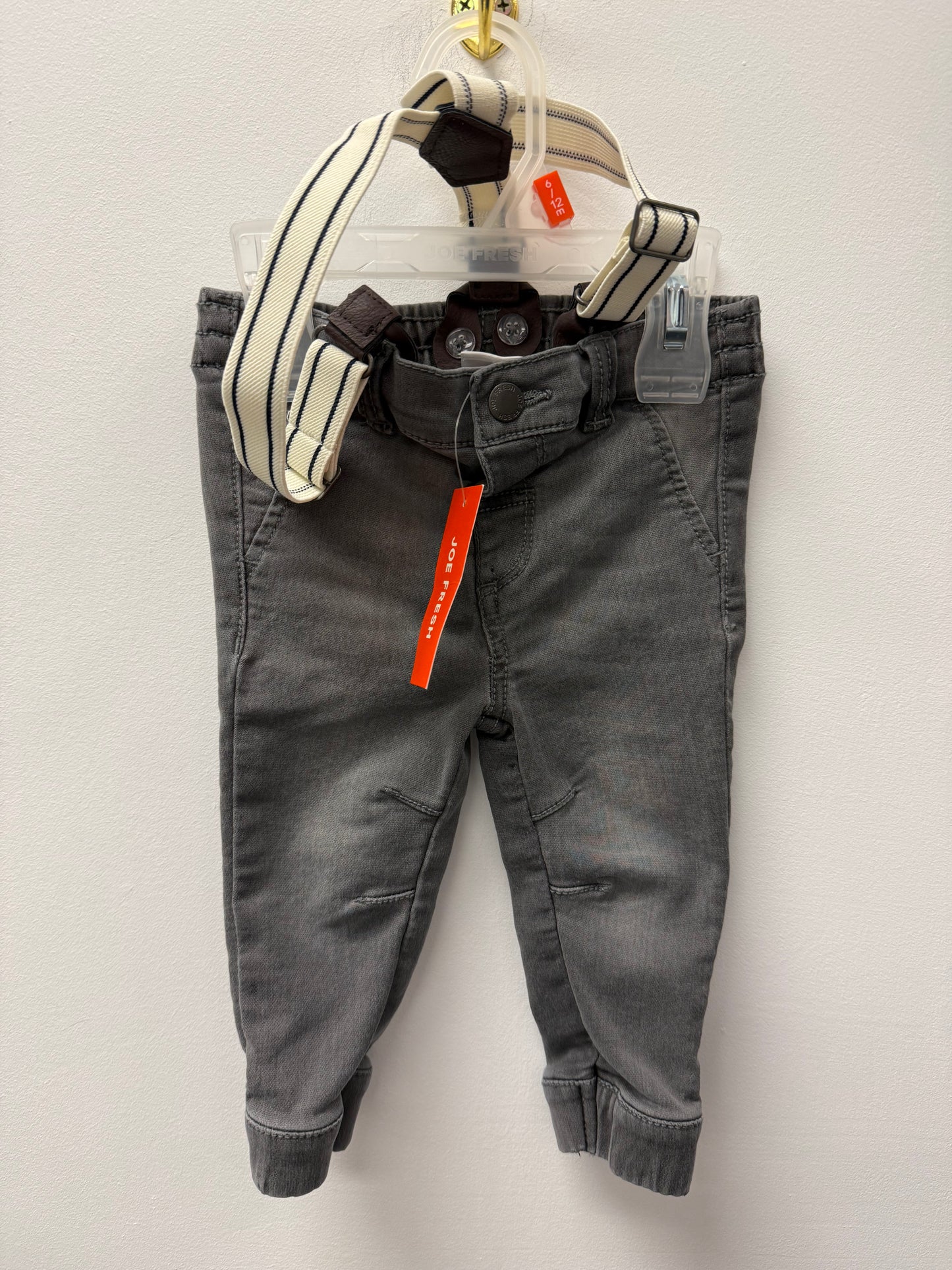 NEW WITH TAG JOE FRESH SUSPENDER PANTS SIZE 6-12M