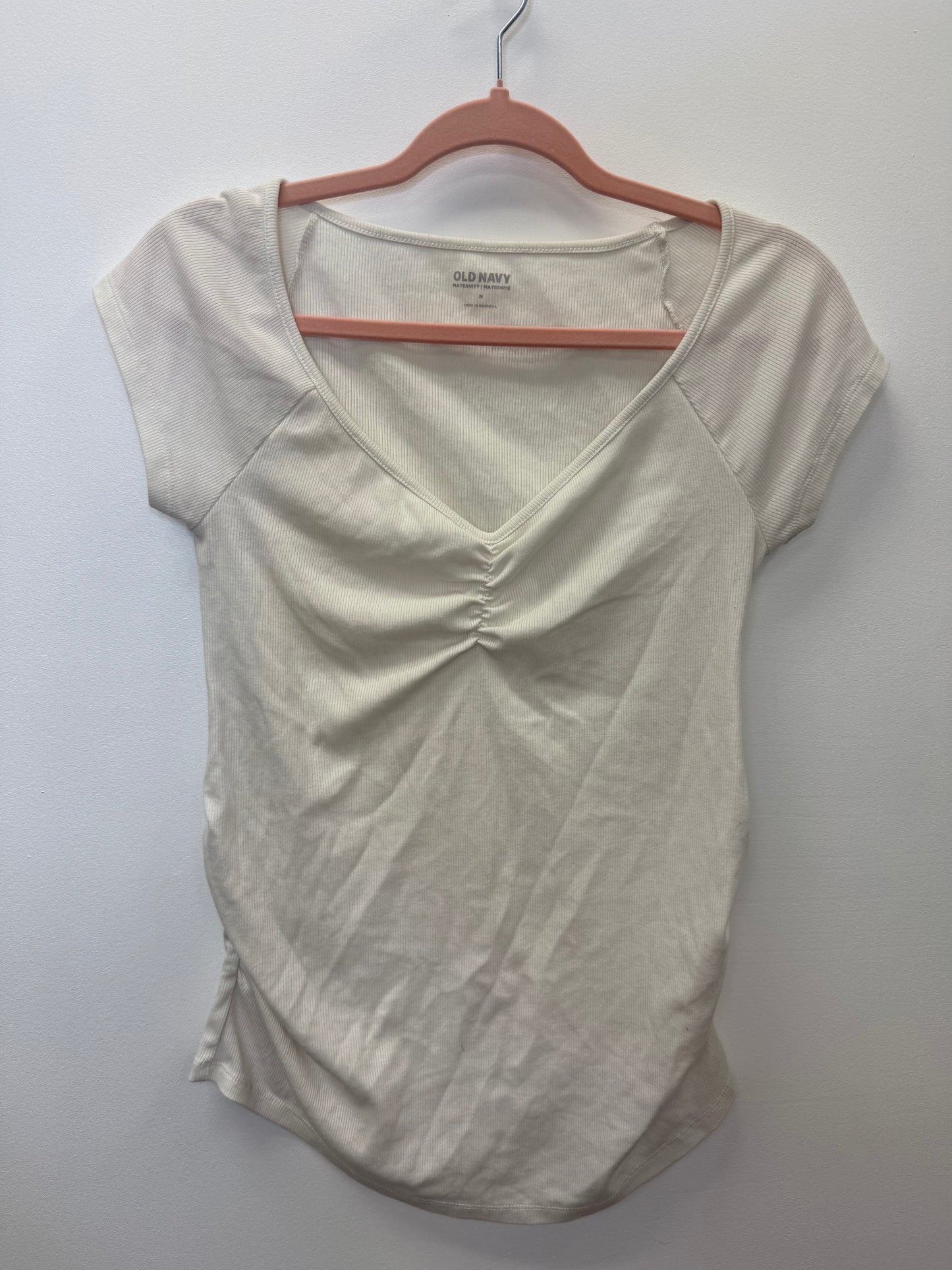OLD NAVY WHITE MATERNITY SHIRT SIZE MEDIUM