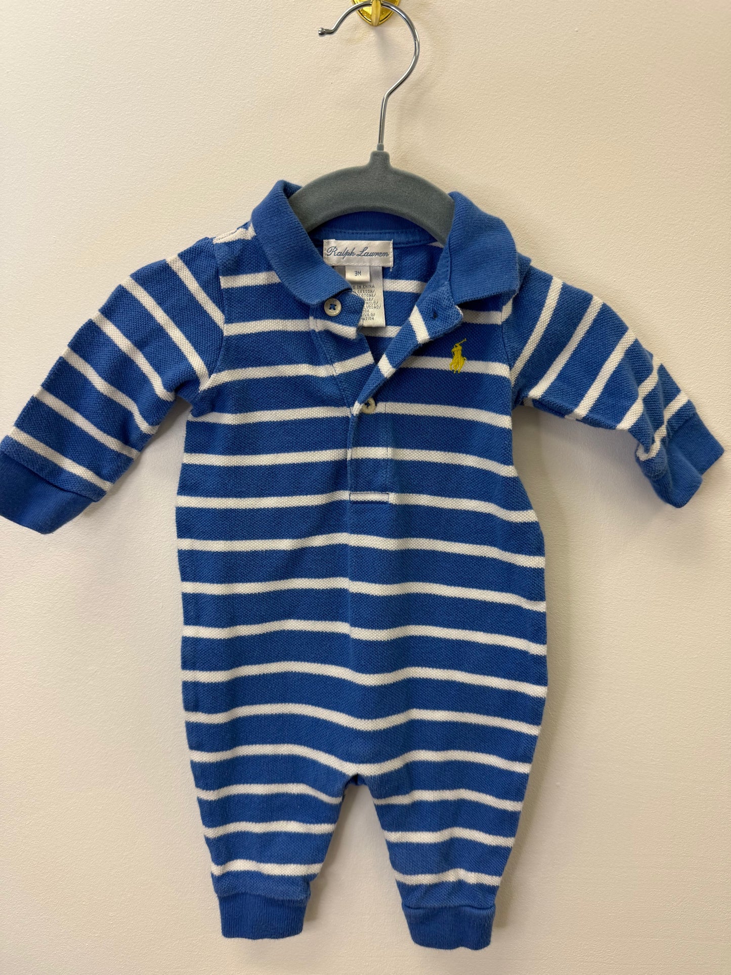 RALPH LAUREN STRIPPED ONE PIECE SIZE 3M