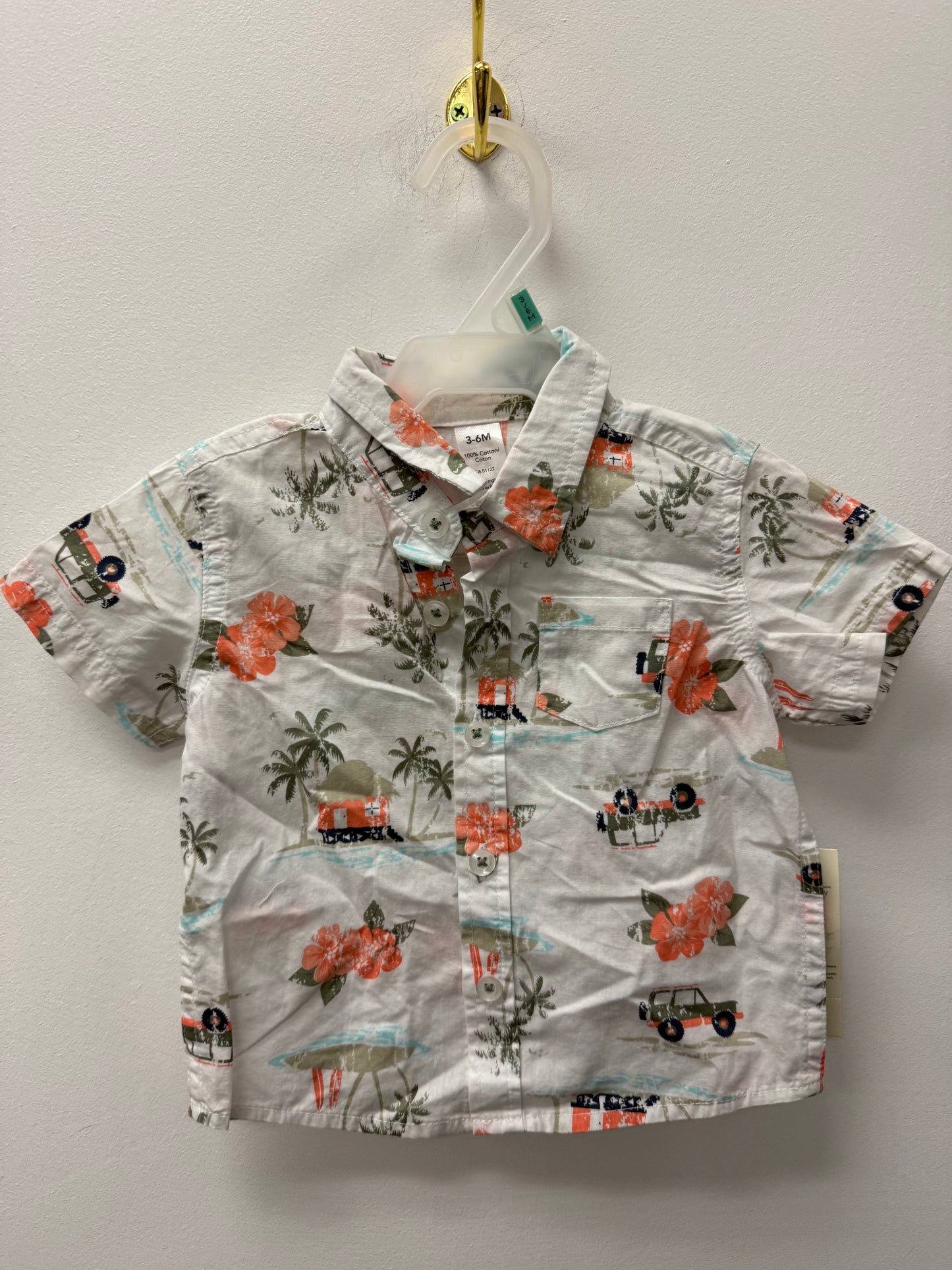 NEW GEORGE BUTTON UP SIZE 3-6M