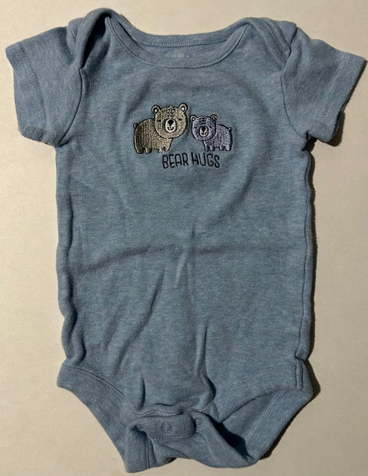 George, Blue "Bear Hugs" Onesie - 0-3 Months