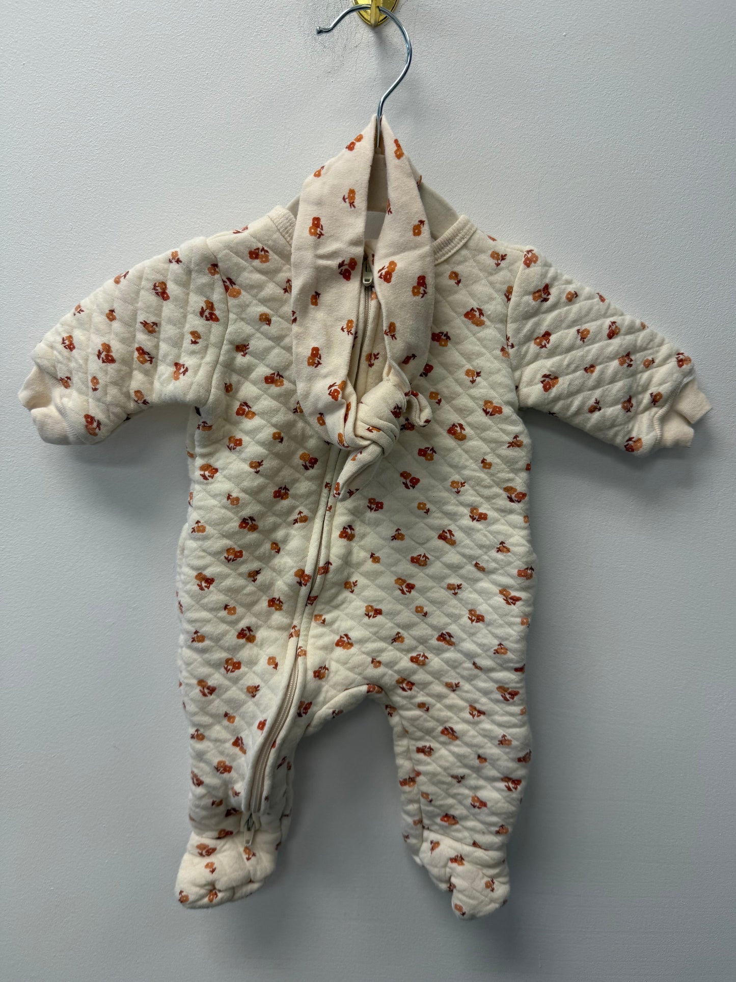 RABBIT + BEAR QUILTED SLEEPER AND BOW SIZE 0-3M
