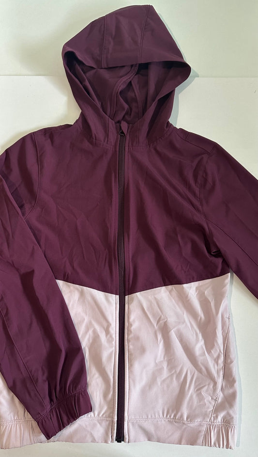 FWD, Plum and Pale Pink Light Jacket with Hood - Size Large (12)
