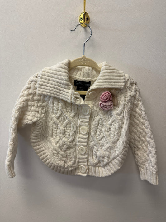 CYNTHIA ROWLEY KNIT FLORAL SWEATER SIZE 12M