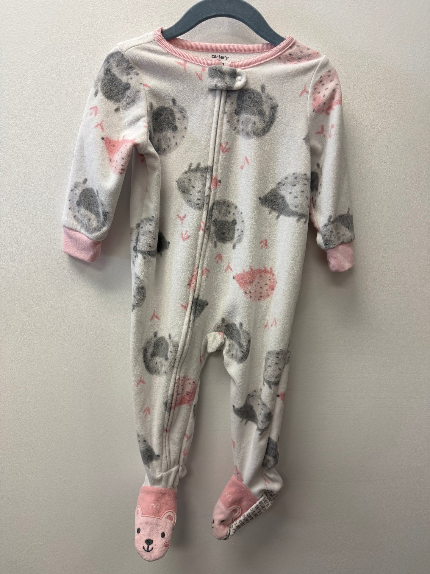 CARTERS FLEECE HEDGEHOG SLEEPER SIZE 12M