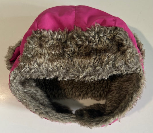 Unknown Brand, Pink Fur-Lined Winter Hat - Size 3-6