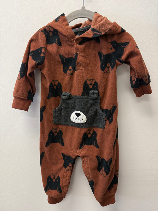 CARTERS FLEECE HOODED ONE PIECE SIZE 6-9M