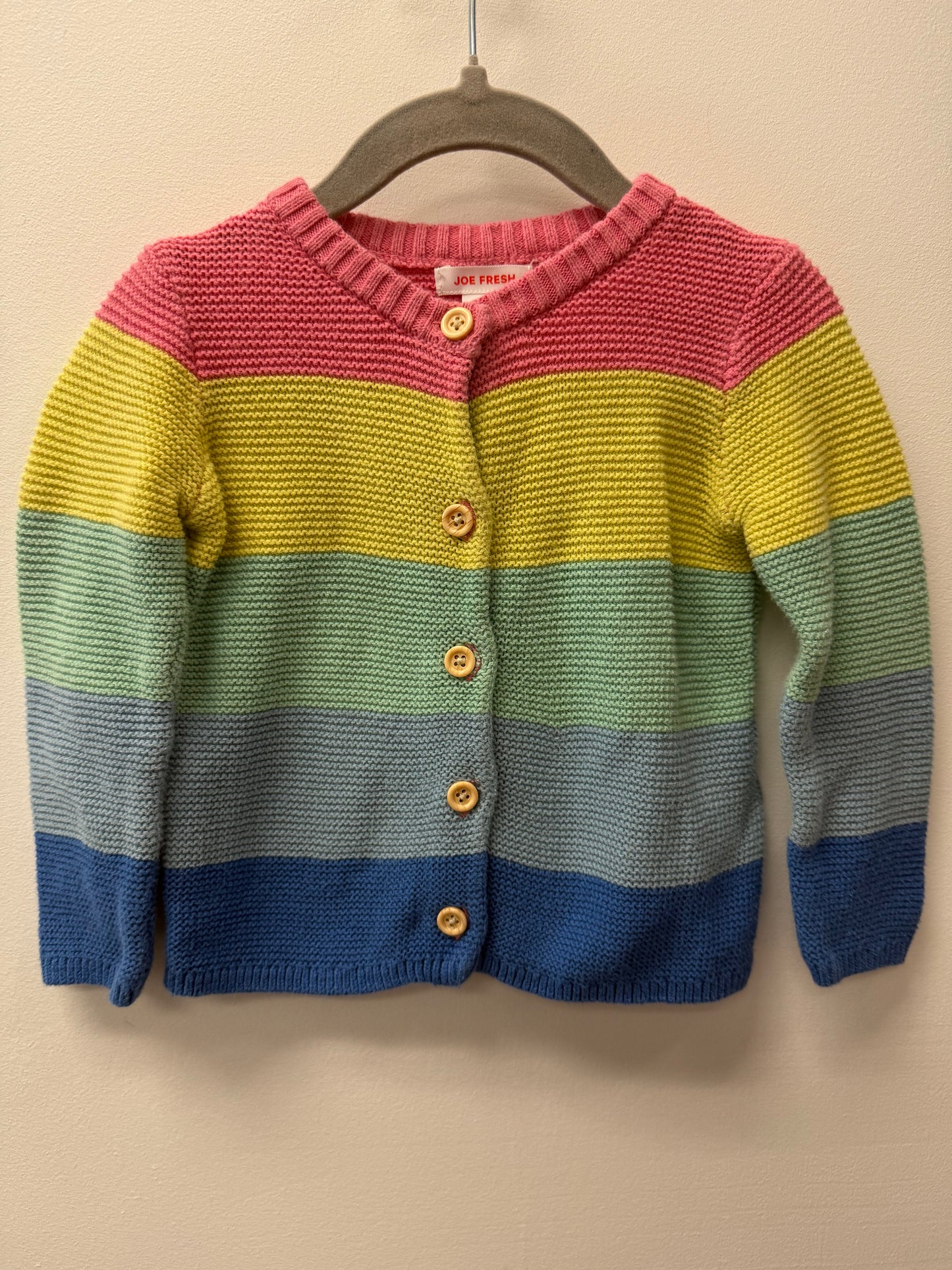 JOE FRESH KNIT STRIPPED CARDIGAN SIZE 12-18M
