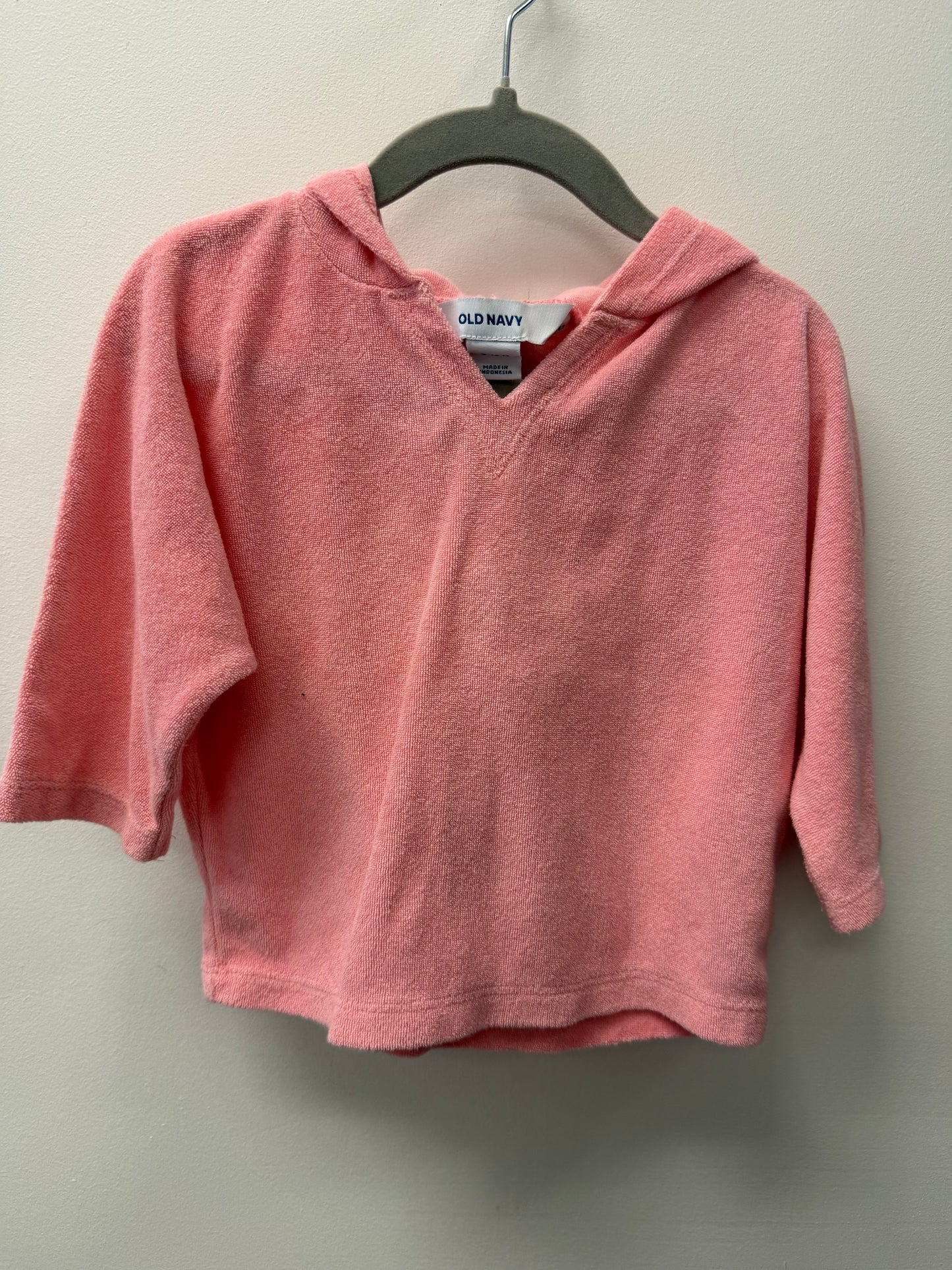 OLD NAVY PINK TOWEL PULLOVER SIZE 6-12M