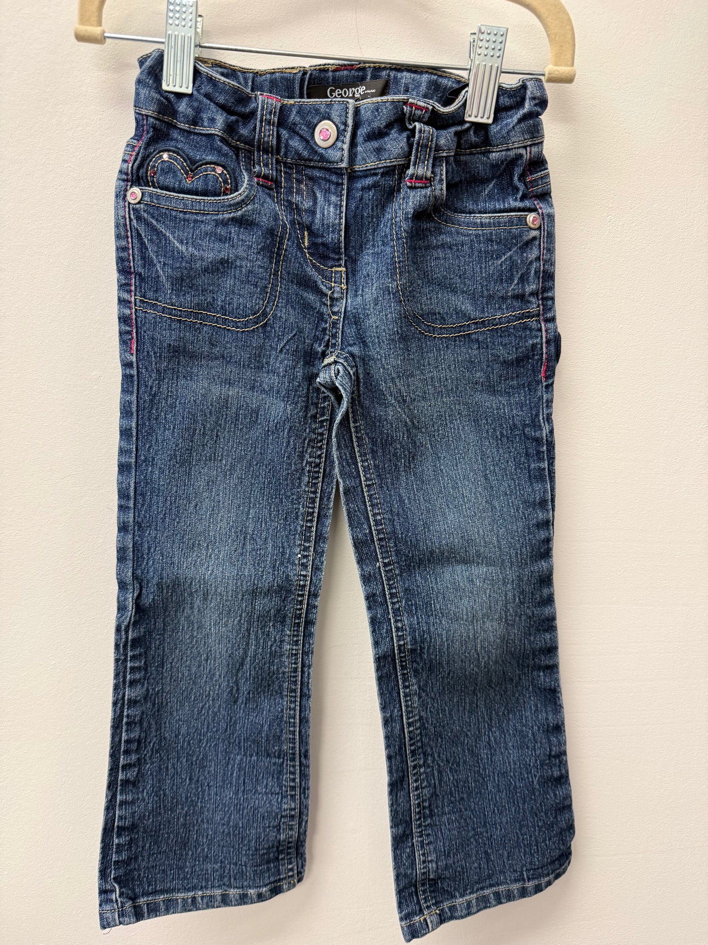 GEORGE HEART JEANS SIZE 4