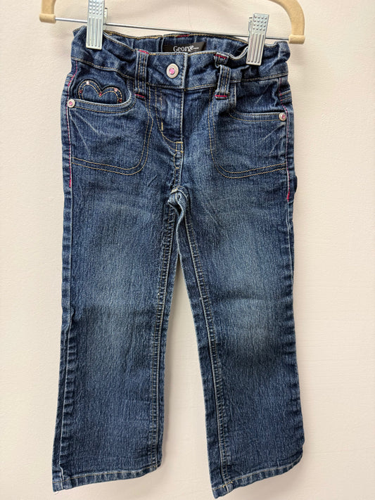 GEORGE HEART JEANS SIZE 4