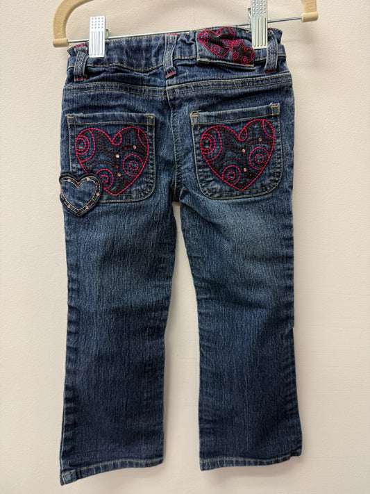 GEORGE HEART JEANS SIZE 4
