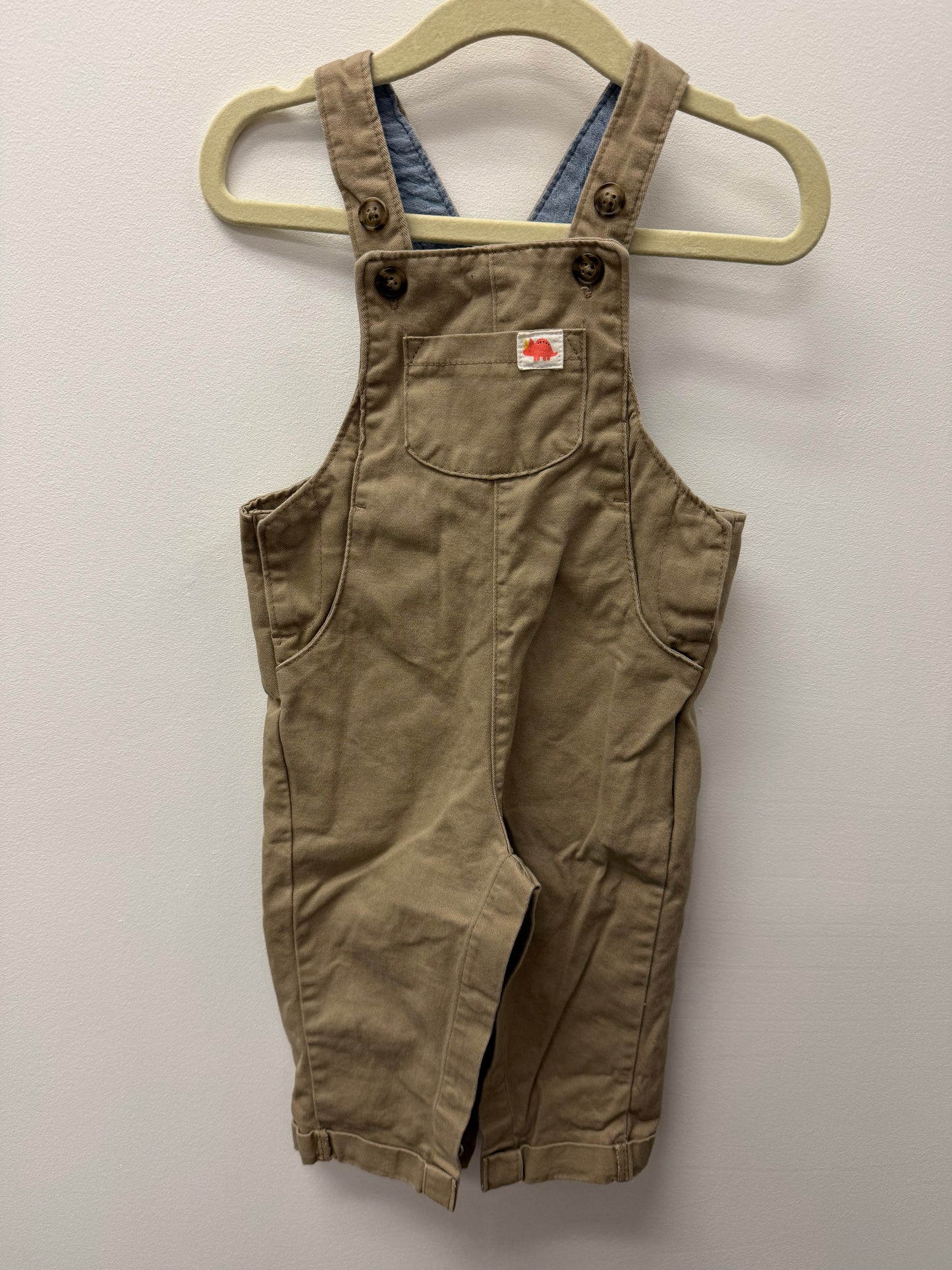 CARTERS BROWN OVERALLS SIZE 9M